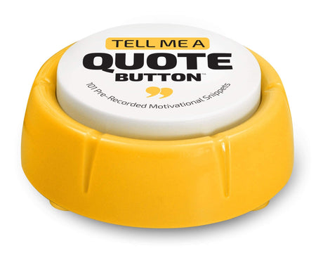 Quote Sound Button | Fully Loaded | 101 Pre - Recorded Motivational Quotes | Positive Thinking Easy, Better Than Affirmation Cards | Fun Novelty Gag Inspirational Gift | Cool Desk Decor Gadget - Build Your Ideas