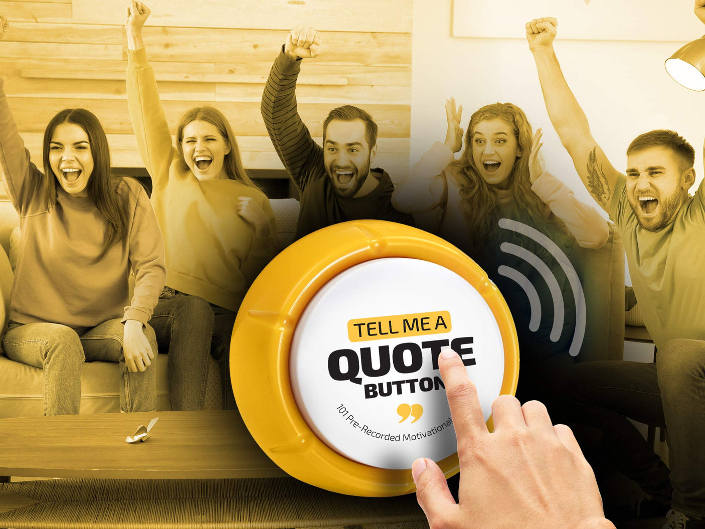 Quote Sound Button | Fully Loaded | 101 Pre - Recorded Motivational Quotes | Positive Thinking Easy, Better Than Affirmation Cards | Fun Novelty Gag Inspirational Gift | Cool Desk Decor Gadget - Build Your Ideas