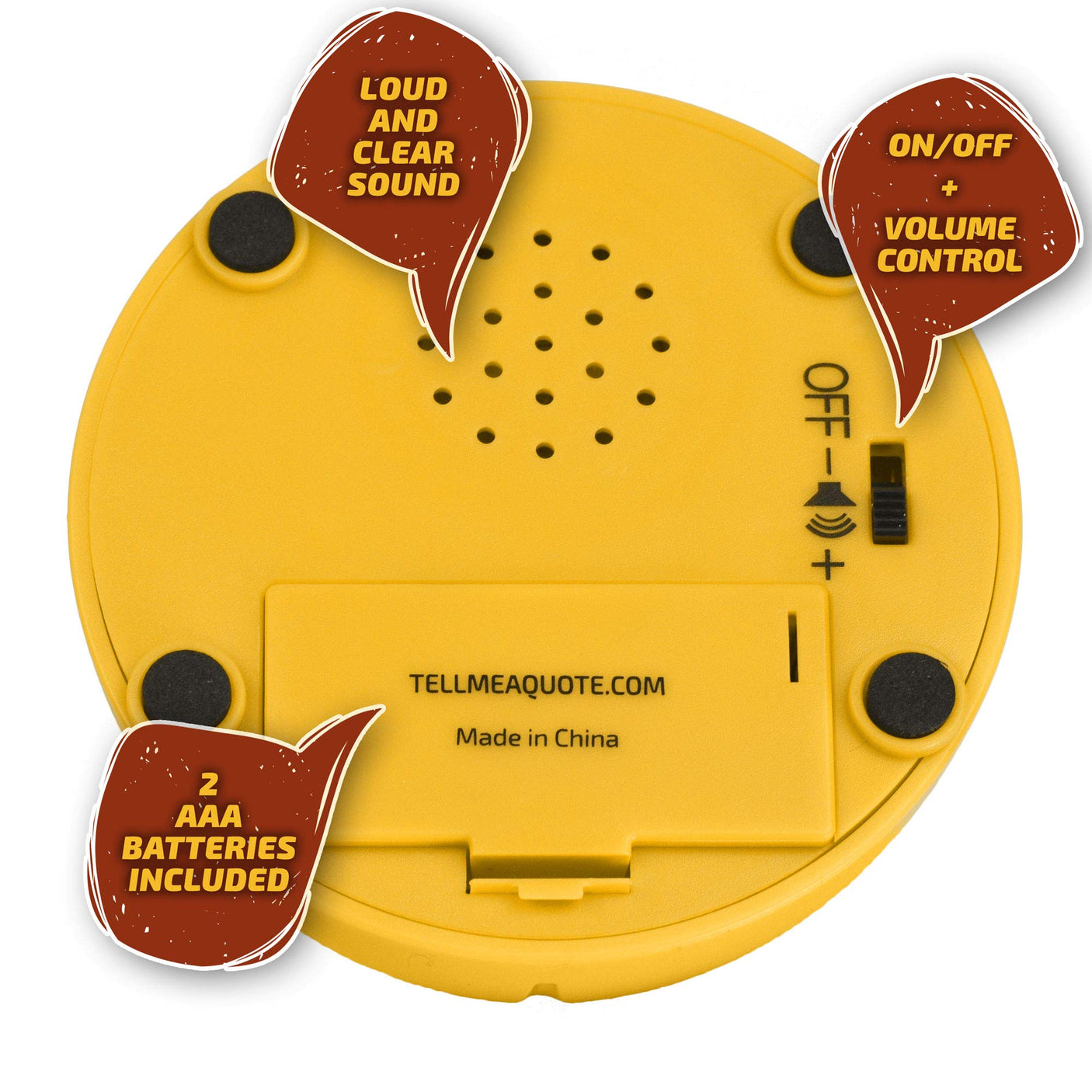Quote Sound Button | Fully Loaded | 101 Pre - Recorded Motivational Quotes | Positive Thinking Easy, Better Than Affirmation Cards | Fun Novelty Gag Inspirational Gift | Cool Desk Decor Gadget - Build Your Ideas