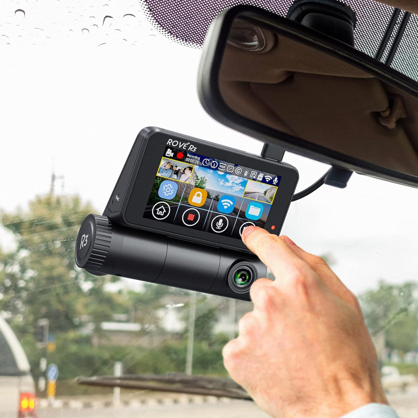 ROVE R3 Dash Cam Front and Rear with Cabin, 3” IPS Touch Screen, 3 Channel Dash Cam 1440P+1080P+1080P Car Camera with IR Night Vision, 5G WiFi, GPS, Supercapacitor, Supports up to 512GB Max - Build Your Ideas
