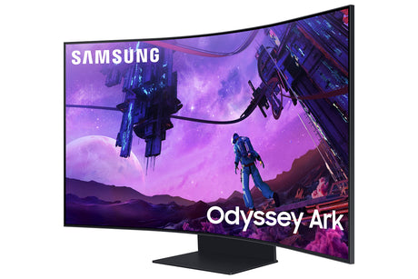 SAMSUNG 55" Odyssey Ark 2nd Gen 4K UHD 1000R Curved Gaming Monitor, 165Hz, 1ms, 4 Input Multi View, Quantum Mini - LED, AMD FreeSync Premium Pro, HDR 10+, Height Adjustable Screen, LS55CG970NNXGO, 2023 - Build Your Ideas