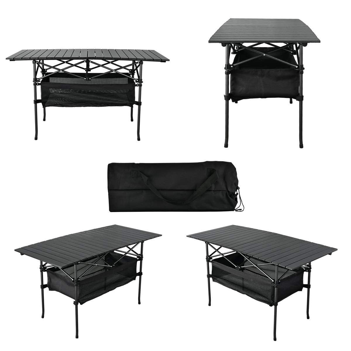 Sanny Outdoor Folding Portable Picnic Camping Table, Aluminum Roll - up Table with Easy Carrying Bag for Indoor,Outdoor,Camping, Beach,Backyard, BBQ, Party, Patio, Picnic - Build Your Ideas