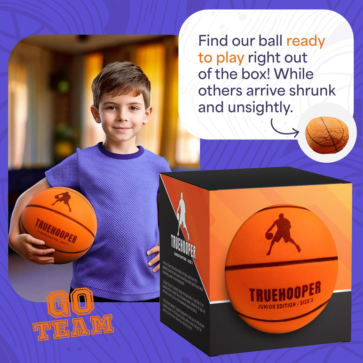 Silent Basketball – Indoor Basketball (PRO Version) - Grooved Foam Basketball for Quiet Dribbling and Indoor Training – Higher Bounce Noiseless Basketball - Non - Deforming Packaging - Build Your Ideas