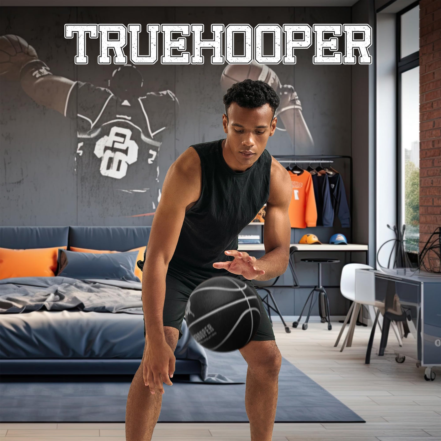 Silent Basketball – Indoor Basketball (PRO Version) - Grooved Foam Basketball for Quiet Dribbling and Indoor Training – Higher Bounce Noiseless Basketball - Non - Deforming Packaging - Build Your Ideas