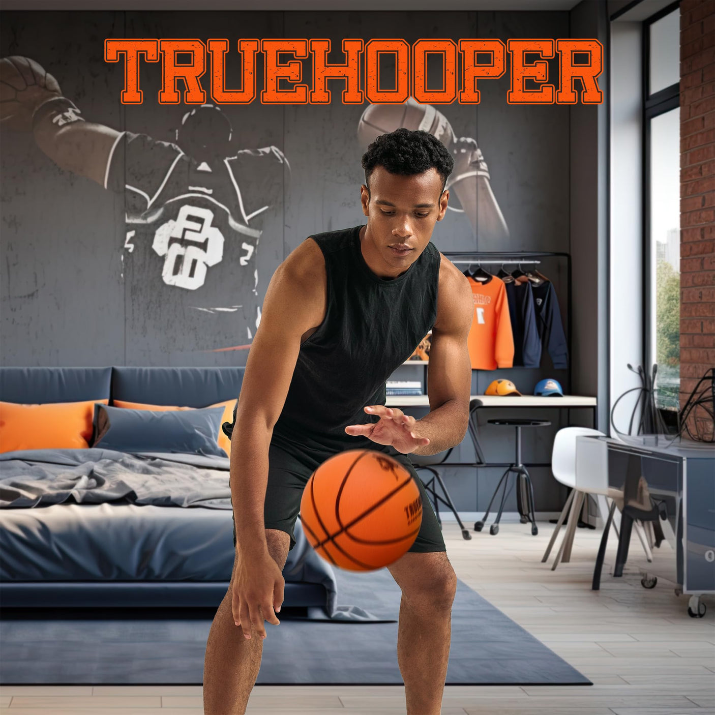 Silent Basketball – Indoor Basketball (PRO Version) - Grooved Foam Basketball for Quiet Dribbling and Indoor Training – Higher Bounce Noiseless Basketball - Non - Deforming Packaging - Build Your Ideas