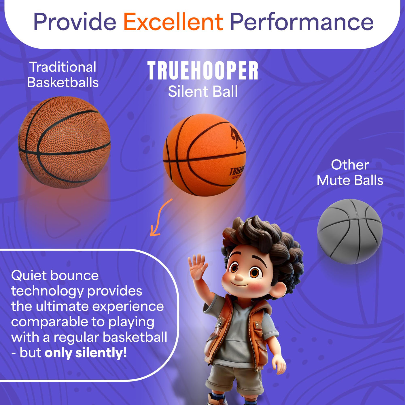 Silent Basketball – Indoor Basketball (PRO Version) - Grooved Foam Basketball for Quiet Dribbling and Indoor Training – Higher Bounce Noiseless Basketball - Non - Deforming Packaging - Build Your Ideas