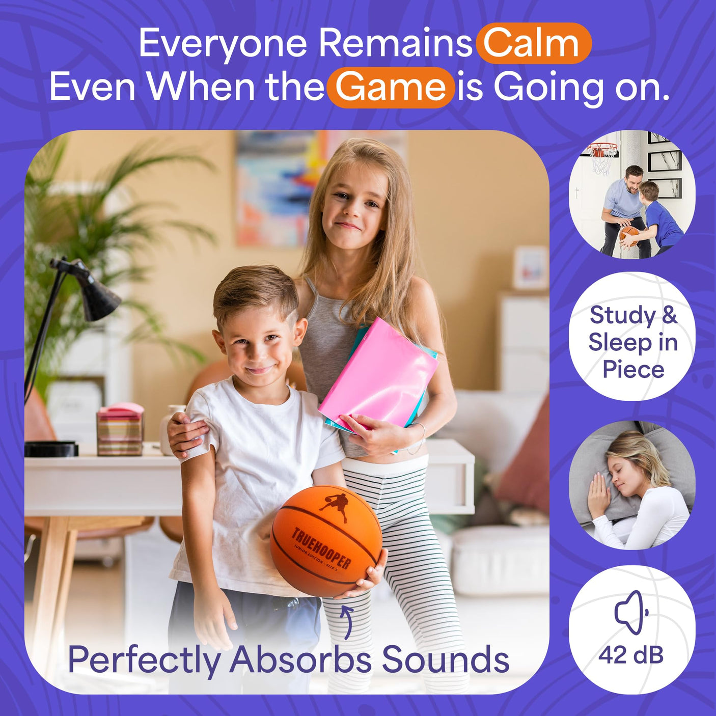 Silent Basketball – Indoor Basketball (PRO Version) - Grooved Foam Basketball for Quiet Dribbling and Indoor Training – Higher Bounce Noiseless Basketball - Non - Deforming Packaging - Build Your Ideas