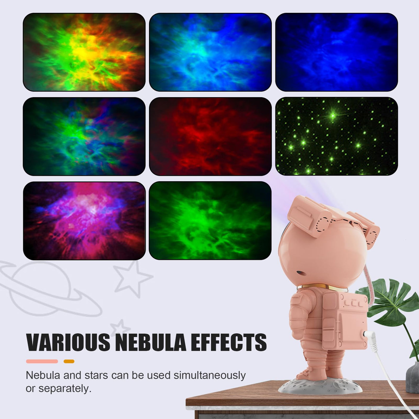 Star Projector Galaxy Night Light - Astronaut Space Projector, Starry Nebula Ceiling LED Lamp with Timer and Remote, Kids Room Decor Aesthetic, for Christmas & Birthdays - Build Your Ideas