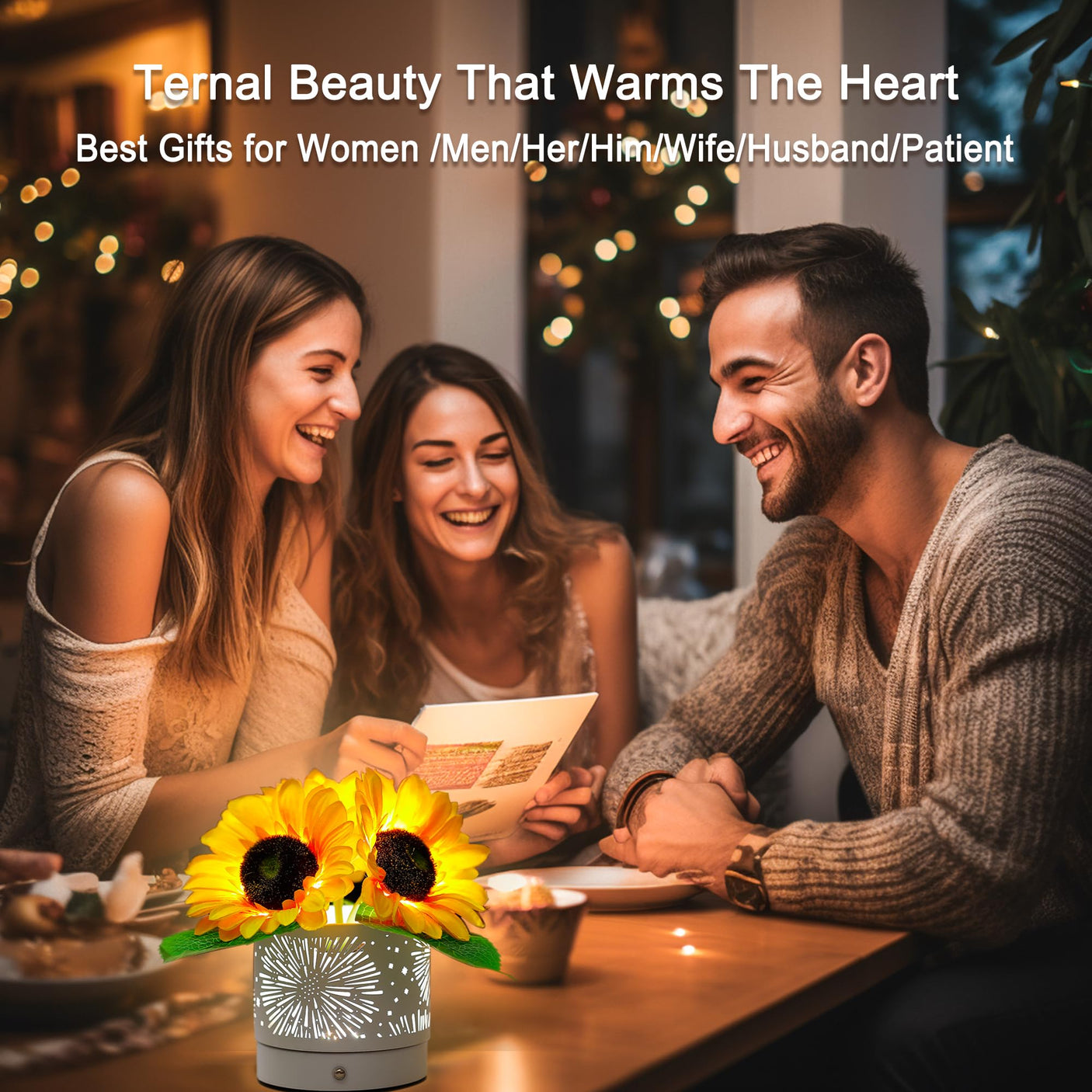 Sunflower LED Lamp for Women, Mother's Day Ideal for Bedroom Decor Sunflower Gifts for Mom Grandma Teacher Aunt Girlfriends Coworker Friend Wife Mothers Anniversary Birthday Christmas - Build Your Ideas