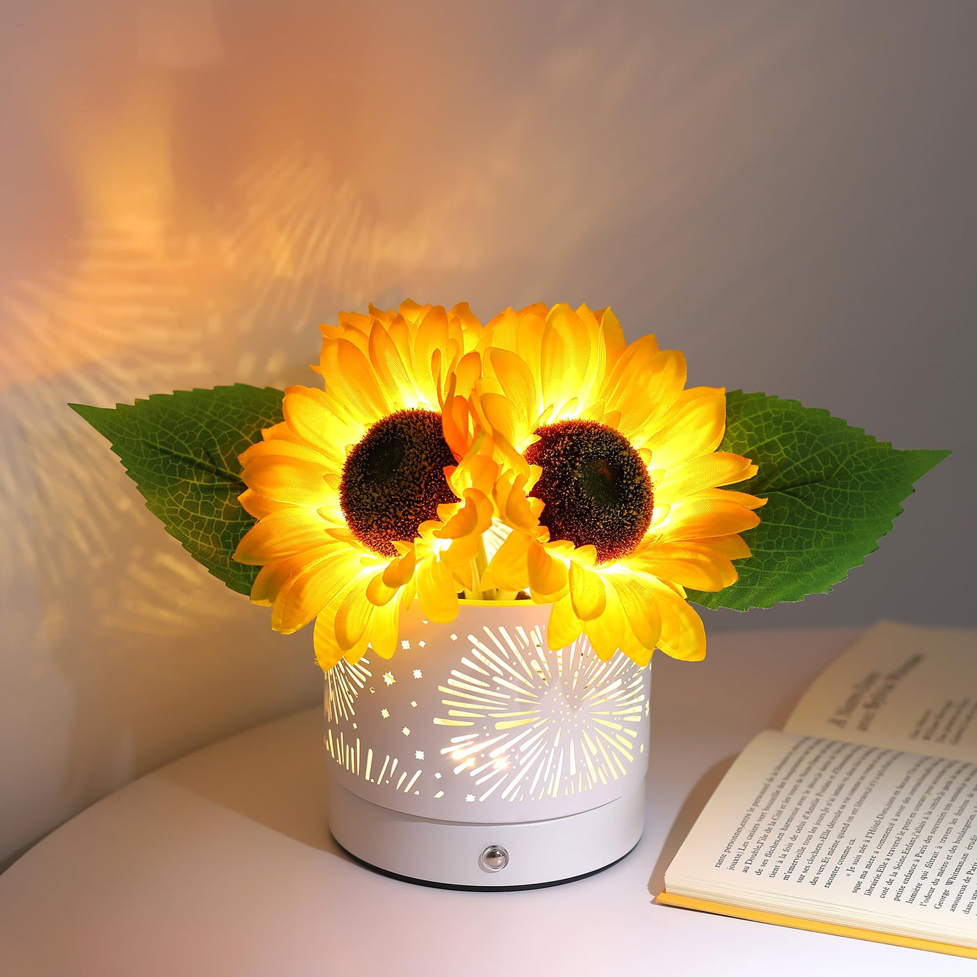 Sunflower LED Lamp for Women, Mother's Day Ideal for Bedroom Decor Sunflower Gifts for Mom Grandma Teacher Aunt Girlfriends Coworker Friend Wife Mothers Anniversary Birthday Christmas - Build Your Ideas