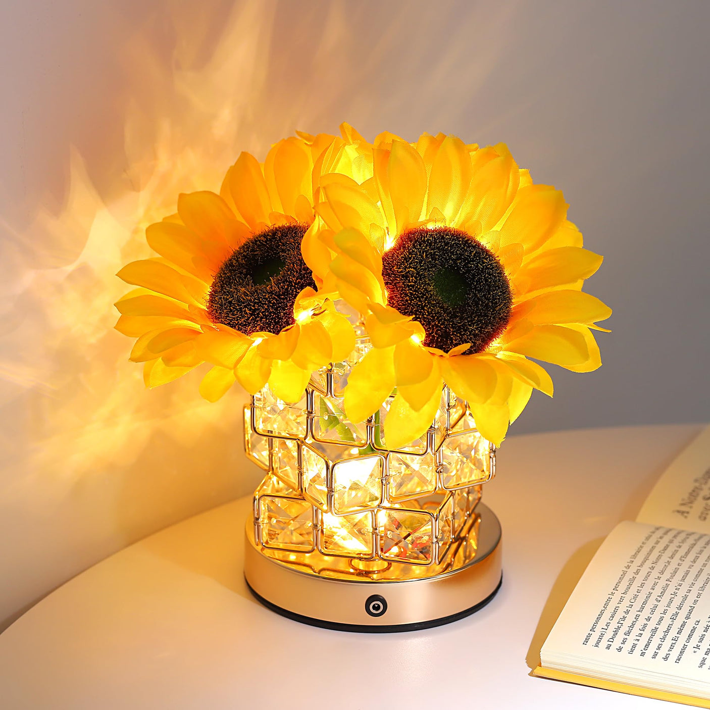 Sunflower LED Lamp for Women, Mother's Day Ideal for Bedroom Decor Sunflower Gifts for Mom Grandma Teacher Aunt Girlfriends Coworker Friend Wife Mothers Anniversary Birthday Christmas - Build Your Ideas