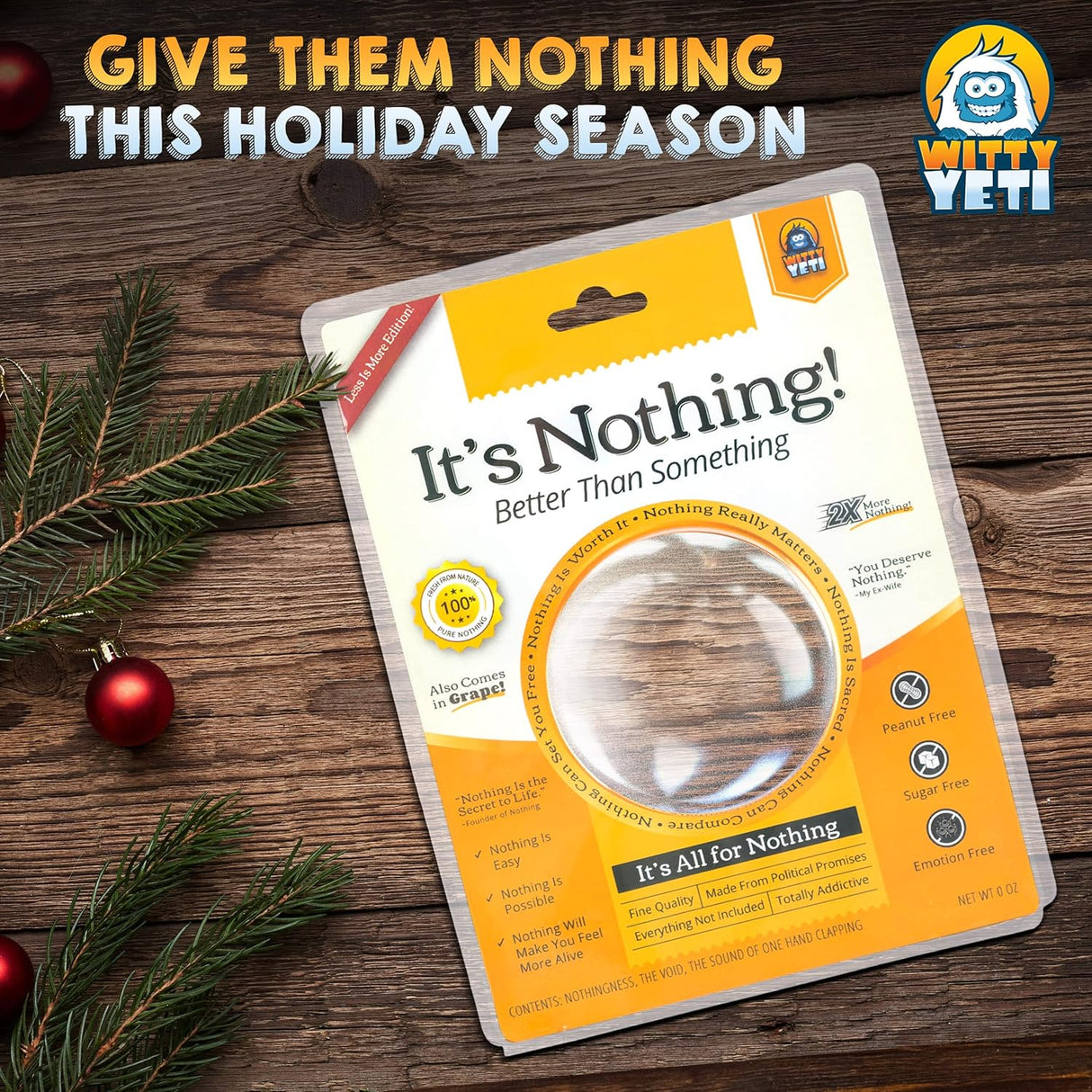 Super Funny, The Gift of Nothing Gag Gift. Hilarious Practical Joke for The Person Who Has Everything Fun Xmas Prank for Friends. Great Family Friendly Christmas Stocking Stuffer - Build Your Ideas