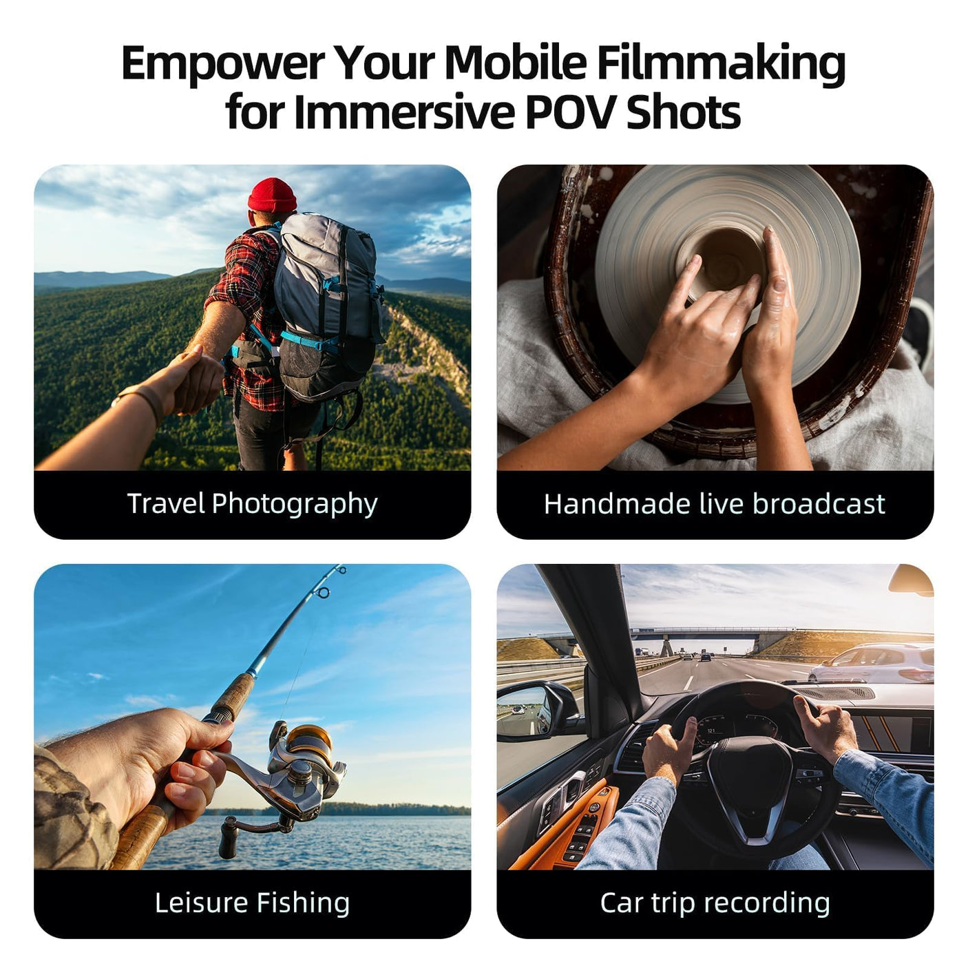 TELESIN Magnetic Neck Mount for Phones, Neck Cell Phone Holder POV/Vlog Selfie Mount Hand Free Phone Neck Holder Chest Stand Strap Video Recording for iPhone 16 15 14 13 12 Seires Android Phones Gray - Build Your Ideas