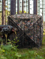 TIDEWE Hunting Blind See Through with Carrying Bag, 2 - 3 Person Pop Up Ground Blinds 270 Degree, 300D Portable Resilient Hunting Tent(Camouflage) - Build Your Ideas