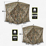 TIDEWE Hunting Blind See Through with Carrying Bag, 2 - 3 Person Pop Up Ground Blinds 270 Degree, 300D Portable Resilient Hunting Tent(Camouflage) - Build Your Ideas