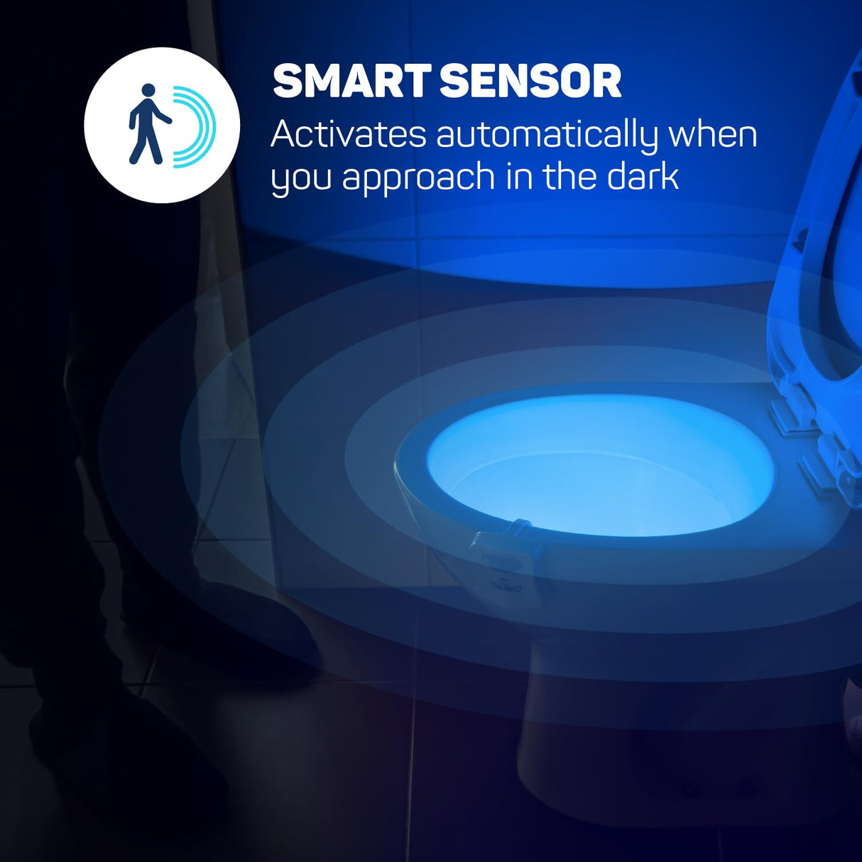 ToiLight The Original Toilet Bowl Night Light. Fun & Useful Bathroom Motion Sensor Tech Gadget. Funny Novelty Birthday Gift Idea. Stocking Stuffer for Him Her Guys Men Mom Brother - Build Your Ideas