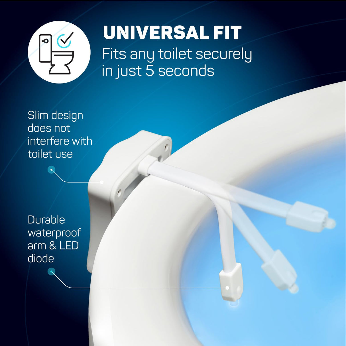 ToiLight The Original Toilet Bowl Night Light. Fun & Useful Bathroom Motion Sensor Tech Gadget. Funny Novelty Birthday Gift Idea. Stocking Stuffer for Him Her Guys Men Mom Brother - Build Your Ideas