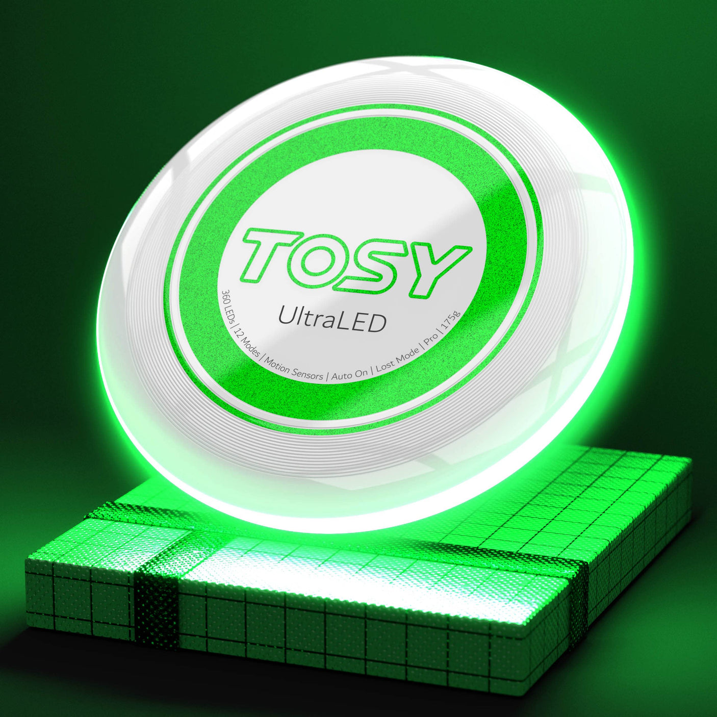 TOSY Flying Disc - 16 Million Color RGB or 36 LEDs, Extremely Bright, Smart Modes, Auto Light Up, Rechargeable, Cool Valentine, Easter, Birthday & Camping Gift for Men/Boys/Teens/Kids, 175g Frisbee - Build Your Ideas