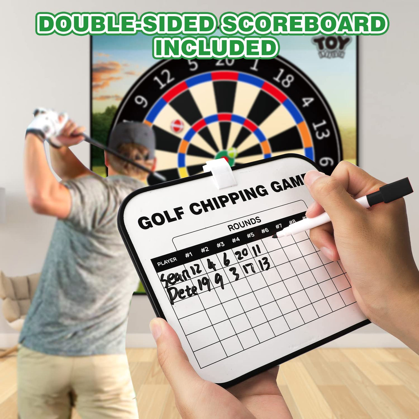 TOY Life Chipping Golf Game Mat Indoor Outdoor Games for Adults and Family Kids Outdoor Play Equipment Stick Chip Game Indoor Golf Set Backyard Games Outdoor Toys for Kids - Build Your Ideas