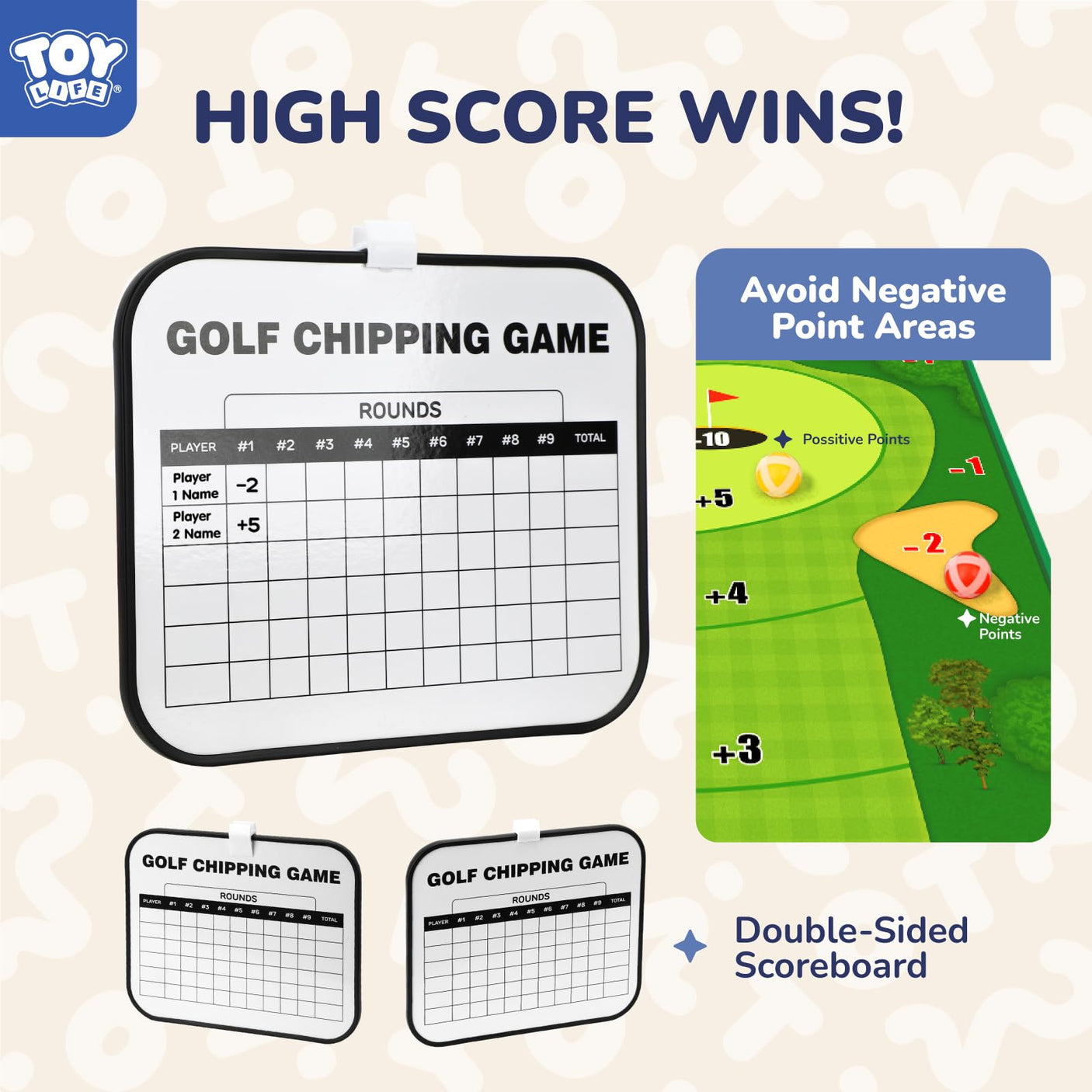 TOY Life Chipping Golf Game Mat Indoor Outdoor Games for Adults and Family Kids Outdoor Play Equipment Stick Chip Game Indoor Golf Set Backyard Games Outdoor Toys for Kids - Build Your Ideas