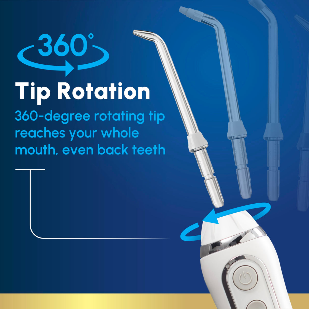 Waterpik Cordless Advanced 2.0 Water Flosser For Teeth, Gums, Braces, Dental Care With Travel Bag and 4 Tips, ADA Accepted, Rechargeable, Portable, and Waterproof, White WP - 580, Packaging May Vary - Build Your Ideas