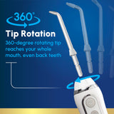 Waterpik Cordless Advanced 2.0 Water Flosser For Teeth, Gums, Braces, Dental Care With Travel Bag and 4 Tips, ADA Accepted, Rechargeable, Portable, and Waterproof, White WP - 580, Packaging May Vary - Build Your Ideas