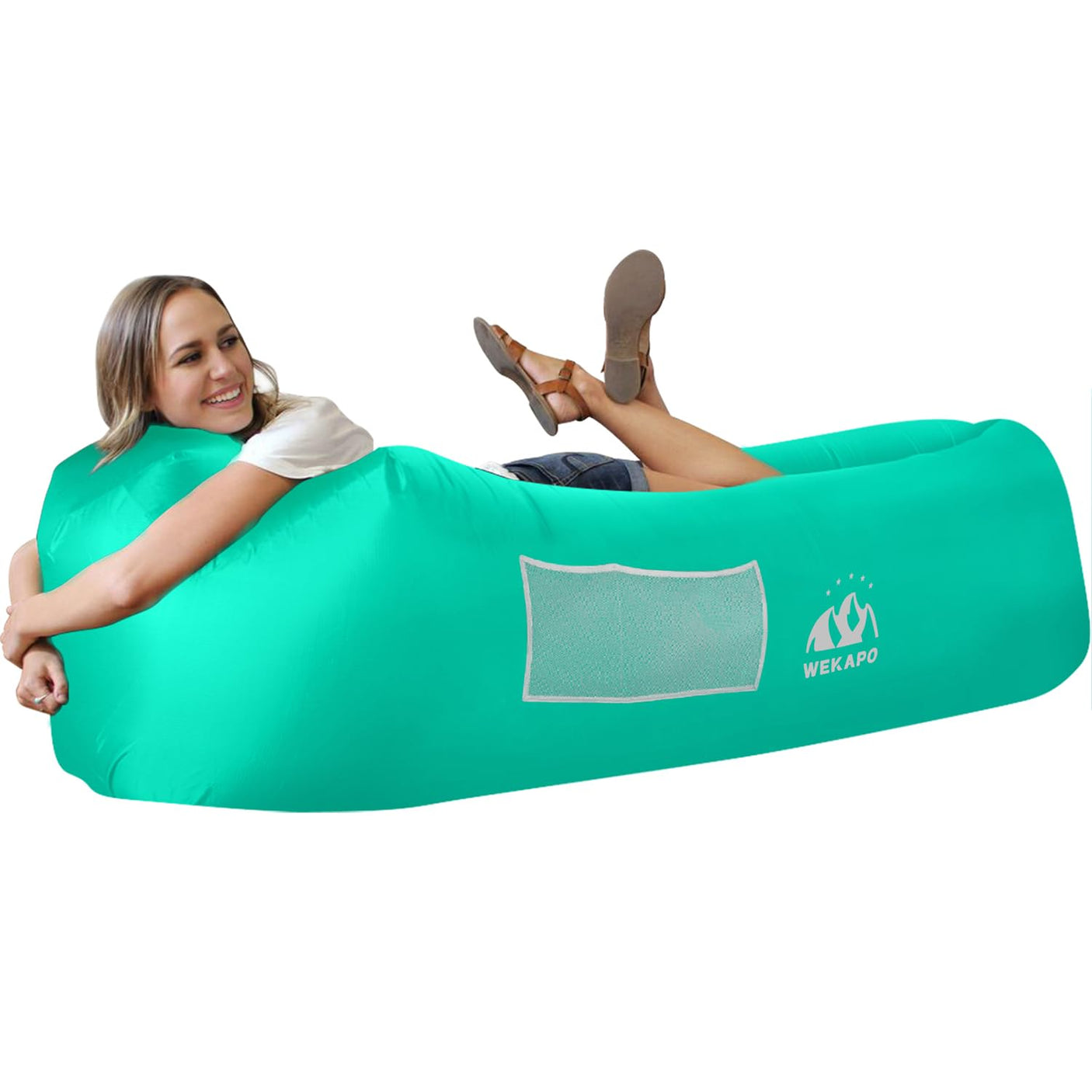 WEKAPO Inflatable Lounger Air Sofa Hammock - Portable,Water Proof& Anti - Air Leaking Design - Ideal Couch for Backyard Beach Traveling Camping Picnics & Music Festivals - Build Your Ideas