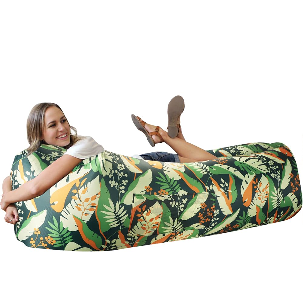WEKAPO Inflatable Lounger Air Sofa Hammock - Portable,Water Proof& Anti - Air Leaking Design - Ideal Couch for Backyard Beach Traveling Camping Picnics & Music Festivals - Build Your Ideas