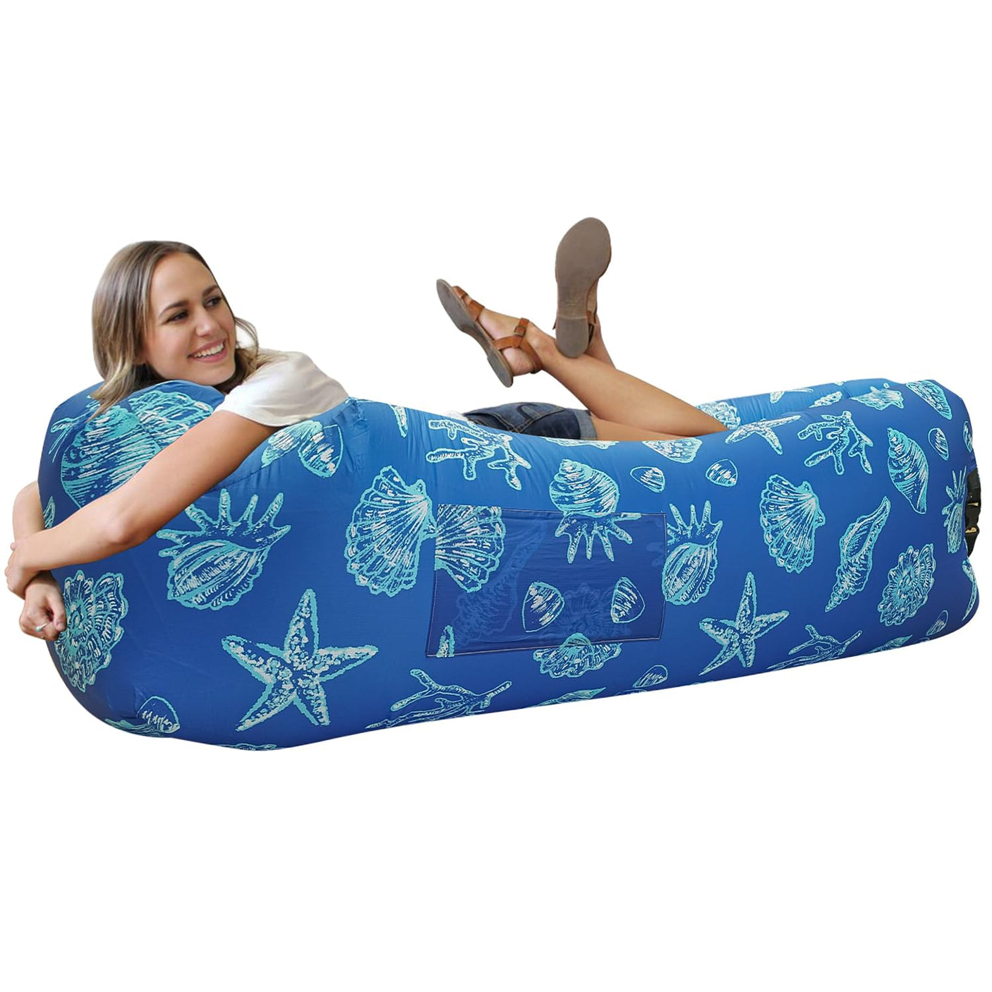 WEKAPO Inflatable Lounger Air Sofa Hammock - Portable,Water Proof& Anti - Air Leaking Design - Ideal Couch for Backyard Beach Traveling Camping Picnics & Music Festivals - Build Your Ideas