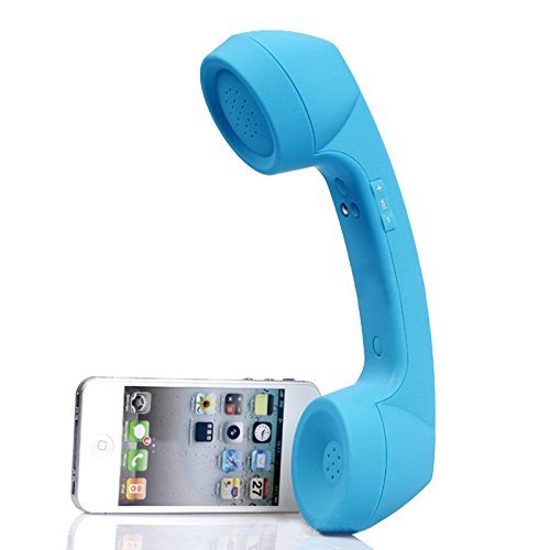 Wireless Retro Telephone Handset and Wire Radiation - Proof Handset Receivers Headphones for a Mobile Phone with Comfortable Call (Black) - Build Your Ideas