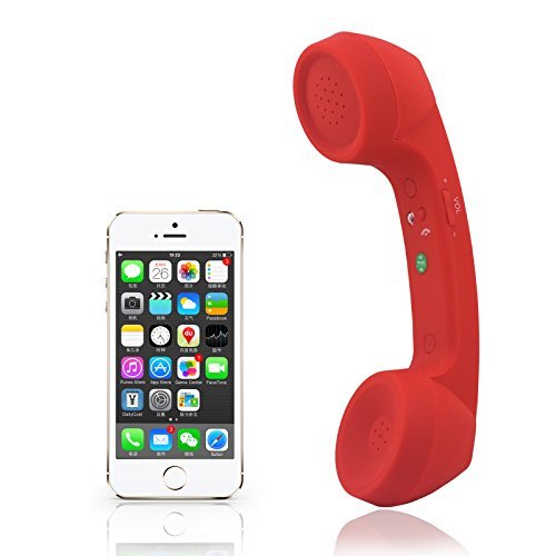 Wireless Retro Telephone Handset and Wire Radiation - Proof Handset Receivers Headphones for a Mobile Phone with Comfortable Call (Black) - Build Your Ideas