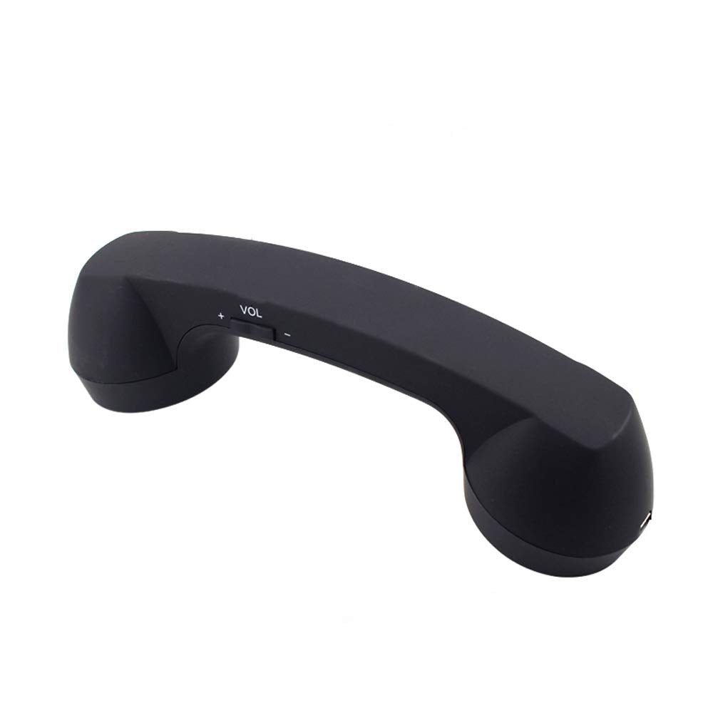 Wireless Retro Telephone Handset and Wire Radiation - Proof Handset Receivers Headphones for a Mobile Phone with Comfortable Call (Black) - Build Your Ideas