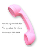 Wireless Retro Telephone Handset and Wire Radiation - Proof Handset Receivers Headphones for a Mobile Phone with Comfortable Call (Black) - Build Your Ideas
