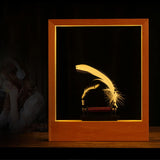 Wood Slow Motion Frame Optical Motion Slow Time Photo Frame Decor LED Optical Illusion Sculpture Photo Frame Wall Desktop Decoration - Build Your Ideas