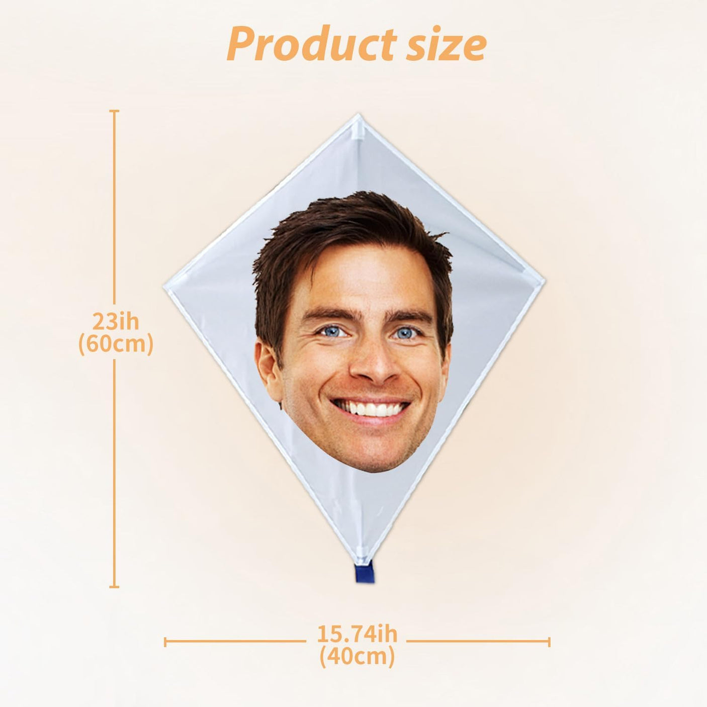 Xtule Custom Big Head Cutout Personalized Kites with Figurehead DIY Easy to Fly Beach Toys Ideal Gifts for Adult Kids Outdoor Gaming for Kite Beginner Park Camping Program (26 * 30 Inches) - Build Your Ideas